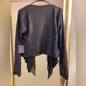 Forever 21 Sequin Black Jacket Size L NWT